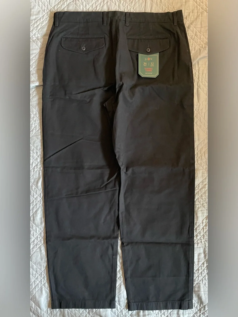 J. CREW Classic chino pant in Black Size 36/32 NWT $98 BE611